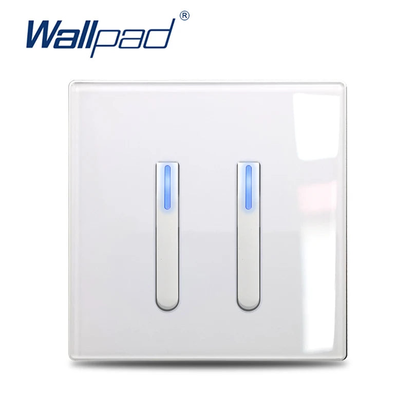 Wall Switch Light Switch 1 2 3 4 Gang Piano Button 1 Way 2 Way White Black Gray Gold Tempered Glass Panel L6