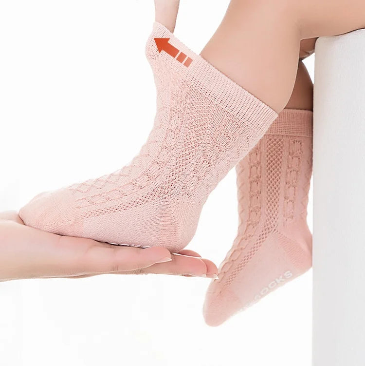 3Pairs/lot Children's Socks For Girls Boys Cotton Casual Kids Sock Spring Summer Baby Toddler Floor Home Sock Non-slip 1-5Years