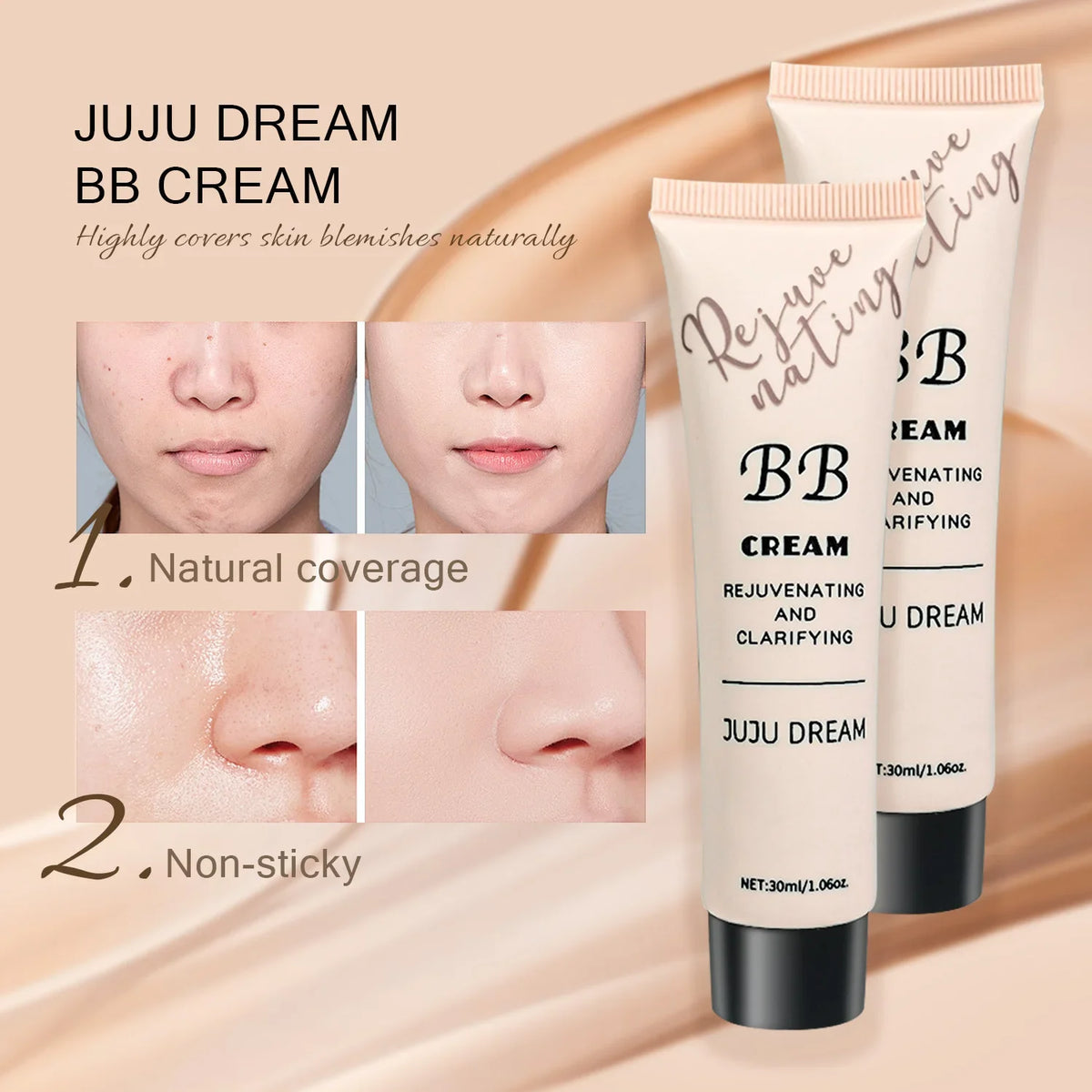 Isolation Cream Liquid Foundation Moisturizing Oil Control Long Lasting Makeup Waterproof Concealer for Dry Skin