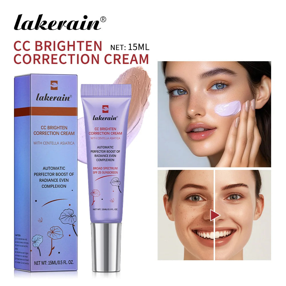 Lakerain Centella Color Changing CC Cream High Coverage Moisturizing Liquid Foundation Korean Face Base Makeup