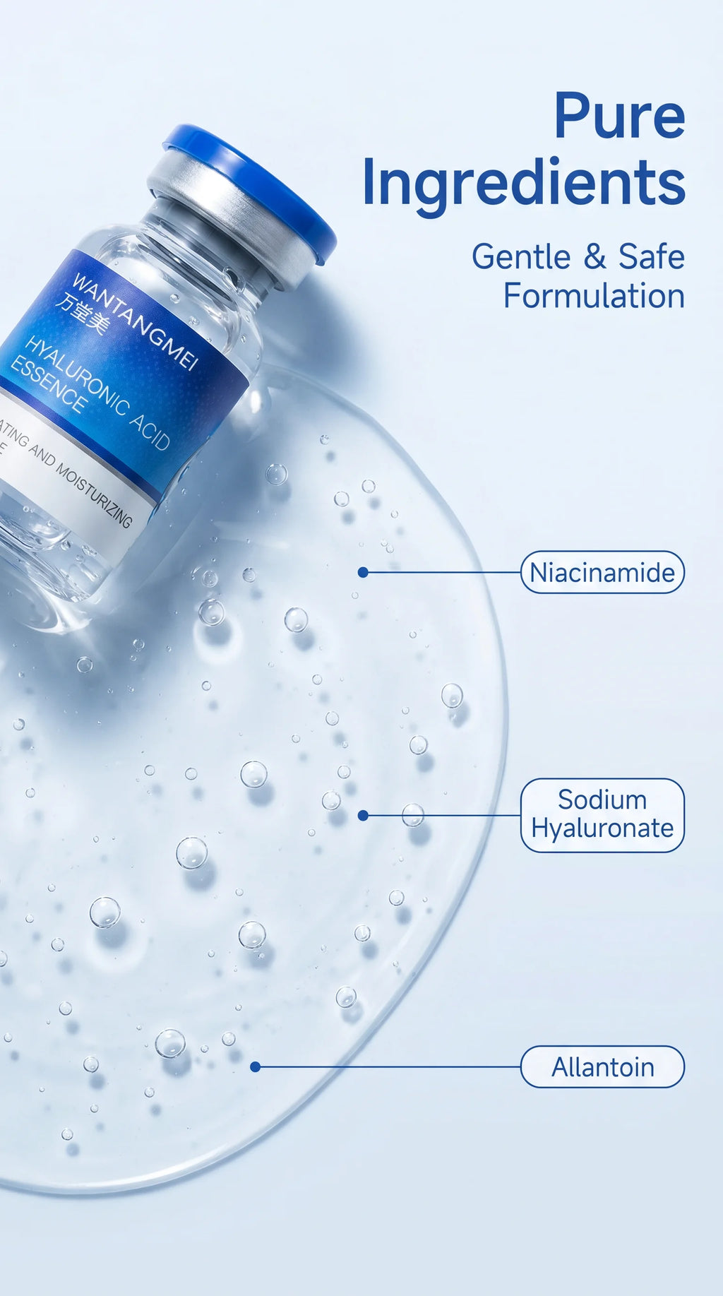 Wantangmei Lot Moisturizing Vitamins Hyaluronic Acid Serum Facial Skin Care Anti Wrinkle Anti Aging Collagen Essence Liquid