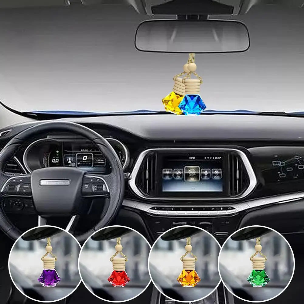 Car Perfume Pendant Include Essential Oil Air Fresheners Novelty Auto Flavoring Air Freshener Diffuser Oil Fragrance Bottle