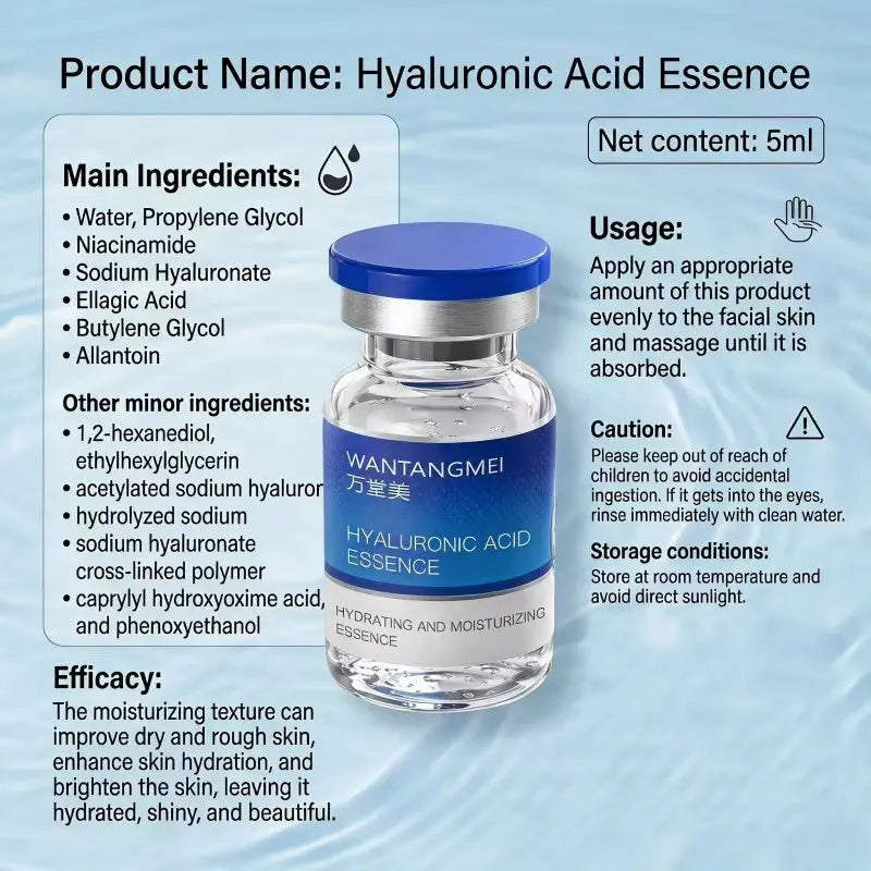 Wantangmei Lot Moisturizing Vitamins Hyaluronic Acid Serum Facial Skin Care Anti Wrinkle Anti Aging Collagen Essence Liquid