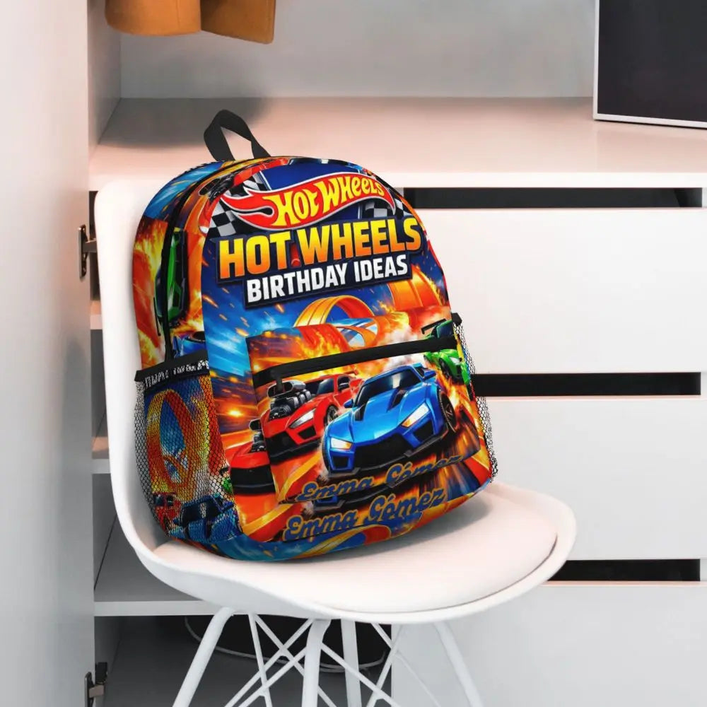 Hot Wheels Race Student Backpack School Bag Hiking Travel Daypack for Men Women Bookbag Shoulder Bags