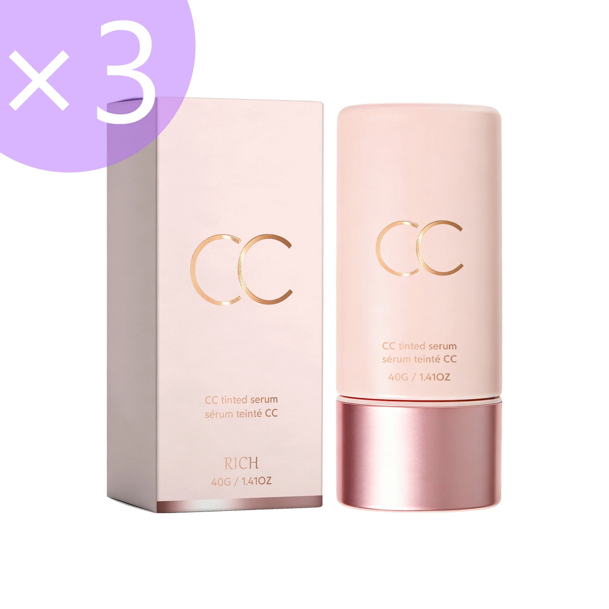 CC Tinted Serum Face Makeup, Color Correcting Moisturizing Skin Tint, Natural Coverage Makeup Base, Waterproof Long Lasting