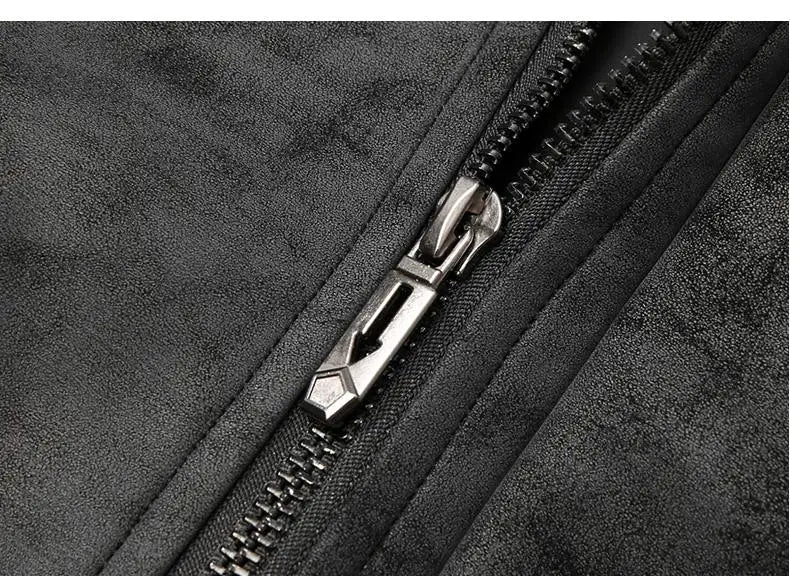 Leather Jacket Men Suede Coats Winter Windbreaker Oversized 6XL 7XL 8XL Plus Size Street Moto Autumn Brand Waterproof Softshell
