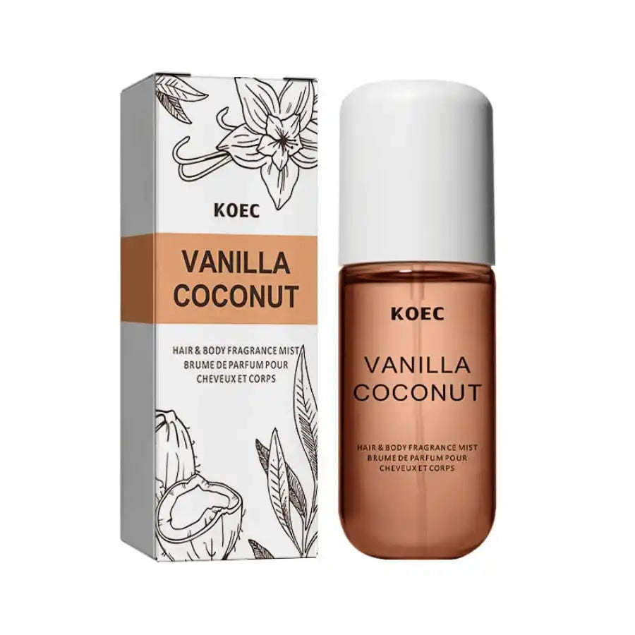 Vanilla Coconut Scent Facial Fragrance Essence Mist, Blended Vanilla Coconut & Sandalwood Notes, Long Lasting Mild Tropical Cozy Scent for Daily Facial Care