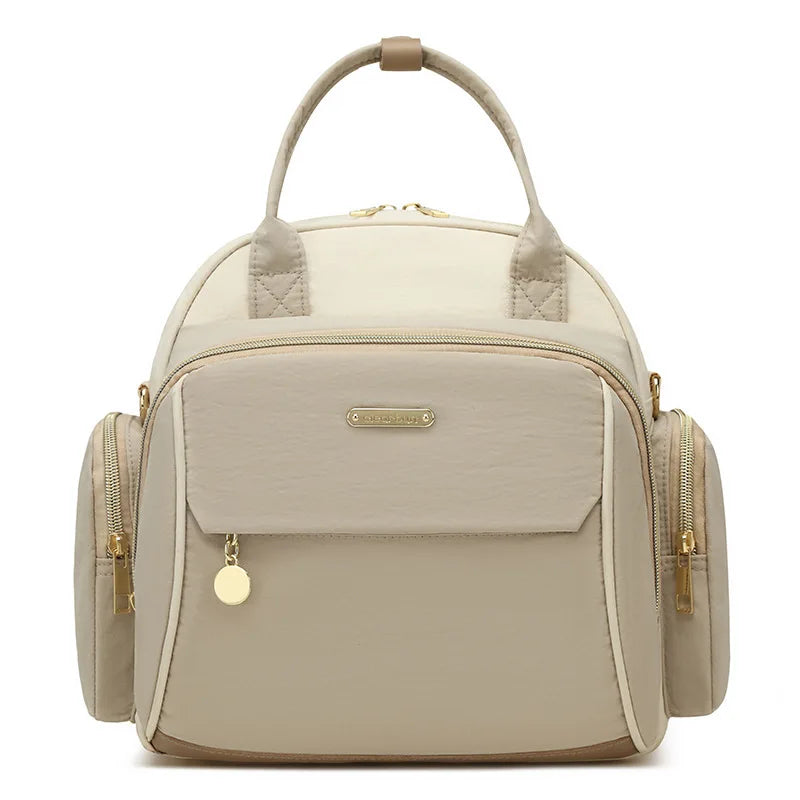 Personalized Mommy Bag Backpack Solid Color Handbag Large Capacity Baby Diapers Organizer Single Shoulder Bags