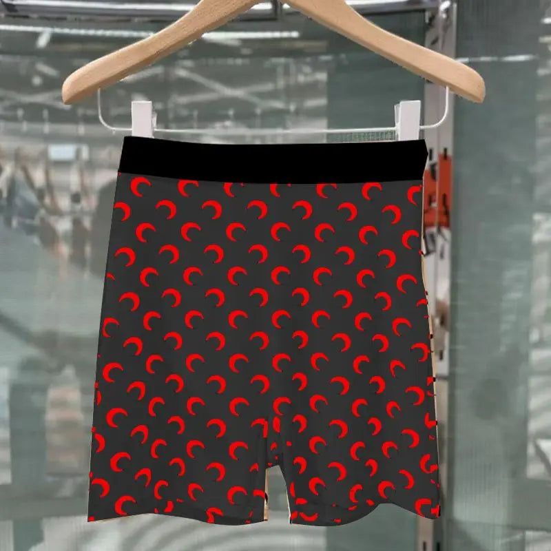 Summer Women Color Block Sports Shorts Ice Silk Moon Print High Street Casual Shorts Elastic Waist Slim Fit