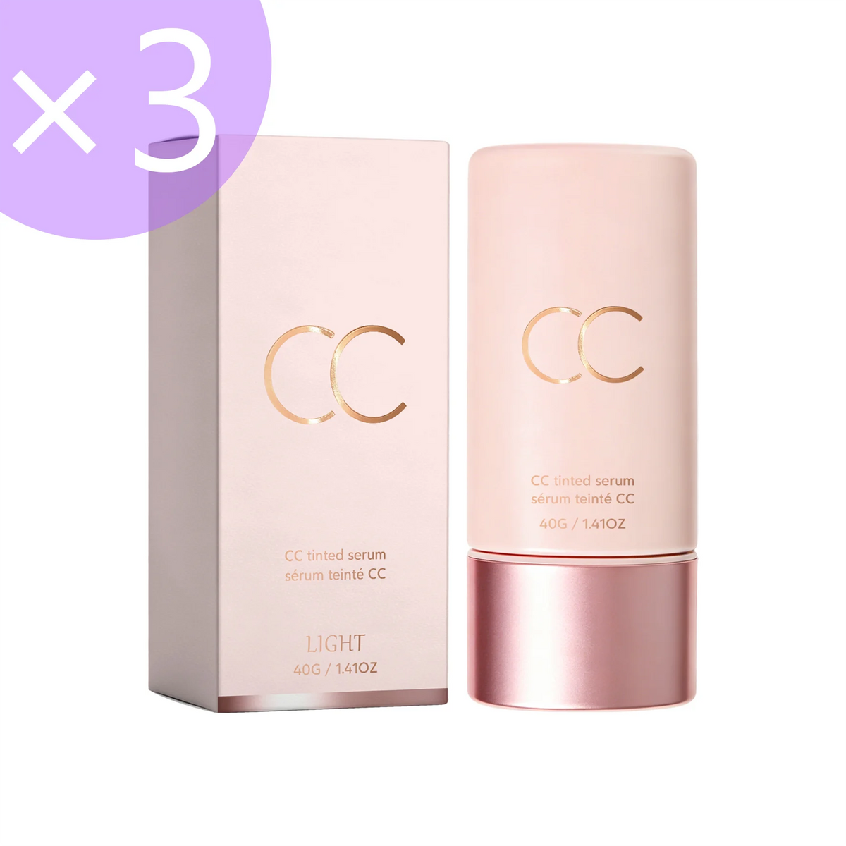 CC Tinted Serum Face Makeup, Color Correcting Moisturizing Skin Tint, Natural Coverage Makeup Base, Waterproof Long Lasting
