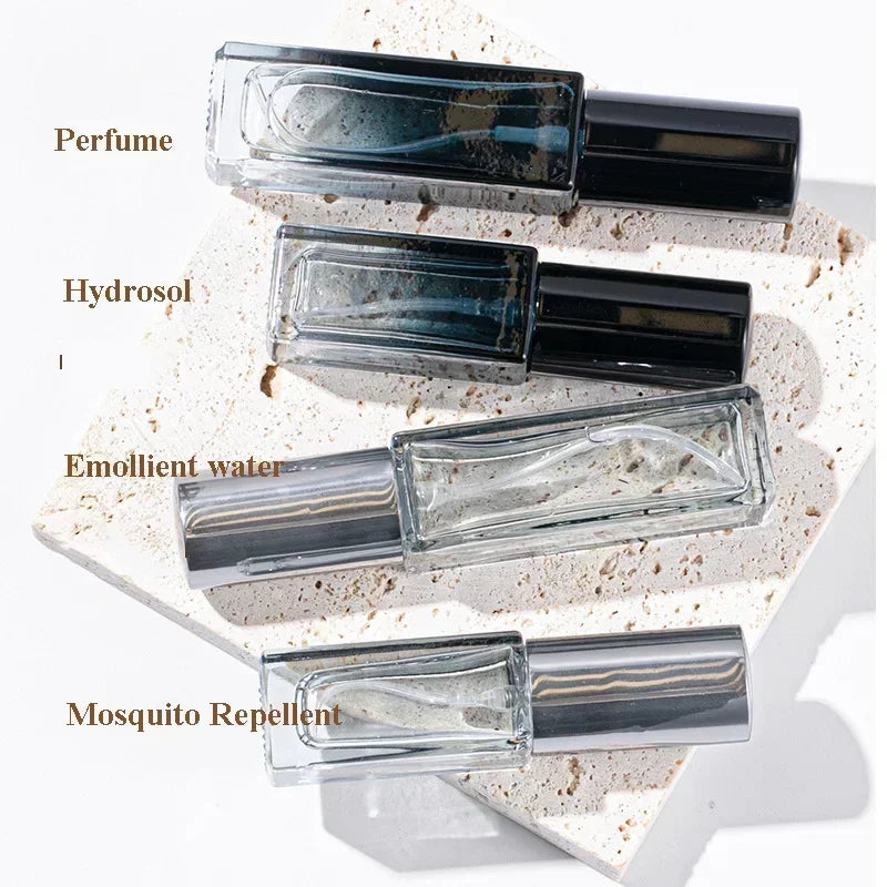 3PCS 5ML 10ML Mini Perfume Spray Bottles Glass Refillable Bottle Portable Travel Oil Liquid Cosmetic Container Perfume Atomizer