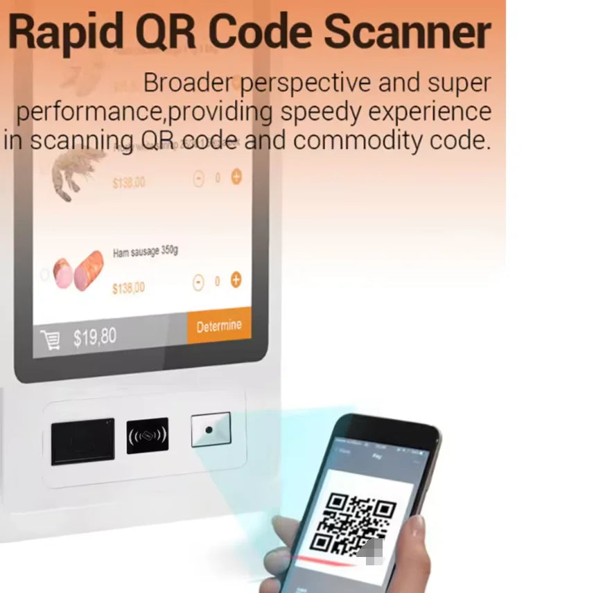 21.5 Inch Capacitive Touch Screen LCD Self-Service Ordering Machine For McDonald's/KFC Payment Order Kiosk For Restaurants