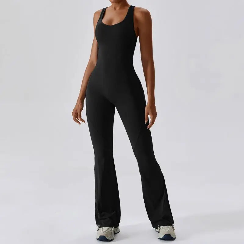 Summer Sport Yoga Jumpsuit Dance Traning Bell Bottoms One-Piece Clothes for Women  Sport Set Women Workout Clothes for Women