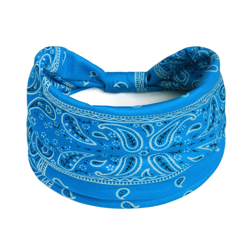 Bohemian Knot Turbans Yoga Elastic Head Wrap Women Fashion Vintage Elastic Hair Band Lady Wide Headbands Female Hair Accessories