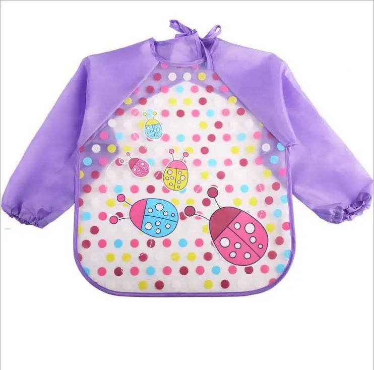 0-4 Years Baby Bibs Waterproof Kid Eating Clothing Children's Long Sleeves Feeding Smock Bib Baby Apron Bandana Bibs Clothes