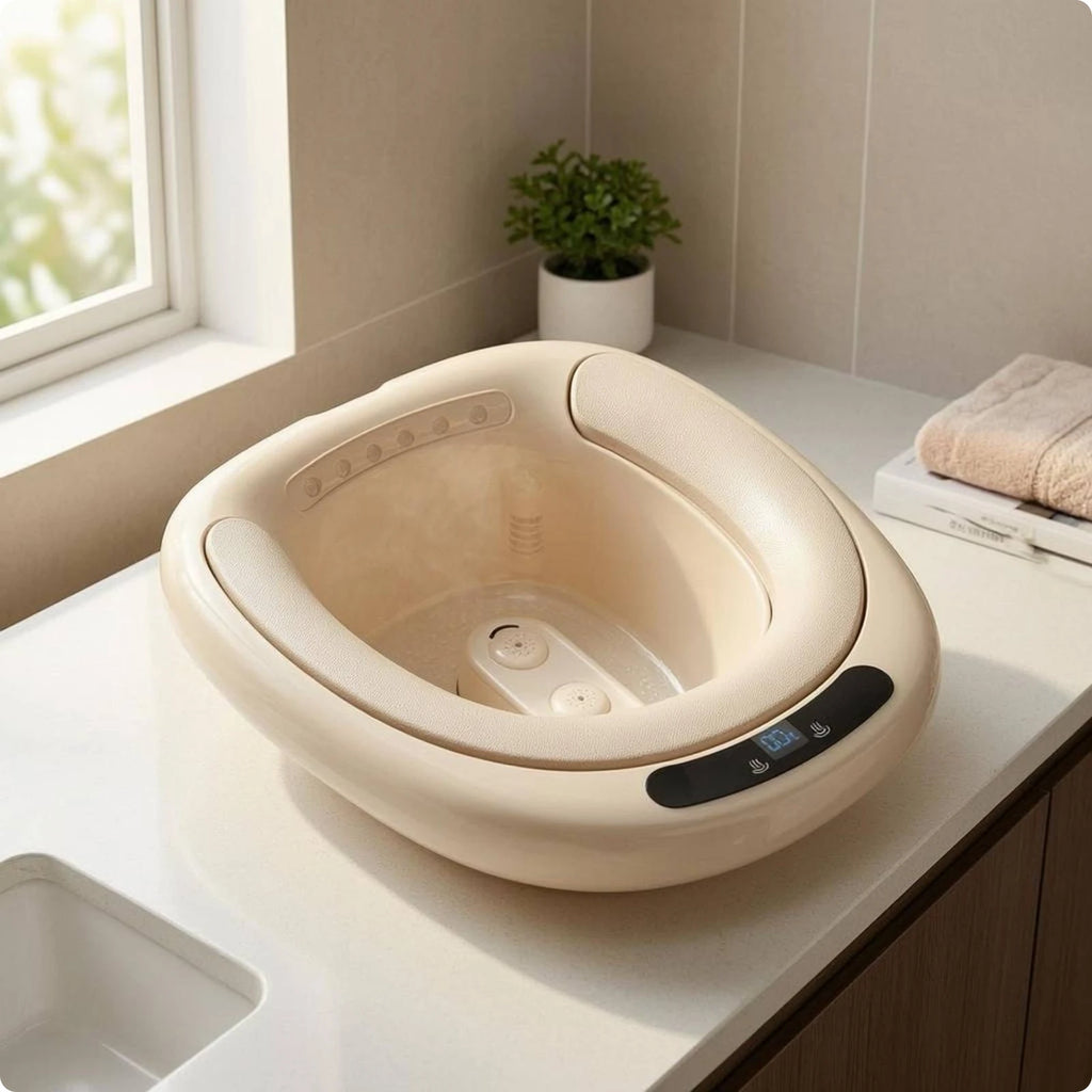 Electric Sitz Bath Basin Automatic Water Spray Toilet Sitz Bath Seat Pregnancy Wash Basin Easy to Use Health Care Item Portable