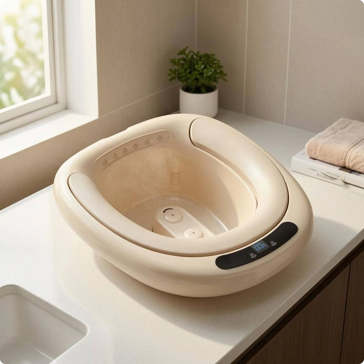 Electric Sitz Bath Basin Automatic Water Spray Toilet Sitz Bath Seat Pregnancy Wash Basin Easy to Use Health Care Item Portable