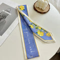 New Long Bag Scarf Women Hair Band Lady Accessories Print Skinny Scarves Headband Satin Ribbon Neck Tie Decorative Bag Scarves