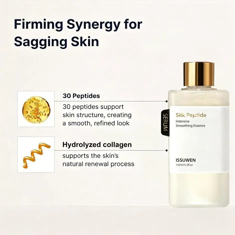 Silk Peptide Intensive Smoothing Essence Toner Relieve Skin Sensitivity Dryness  Quick Absorb Hydrating Basic Korean skincare