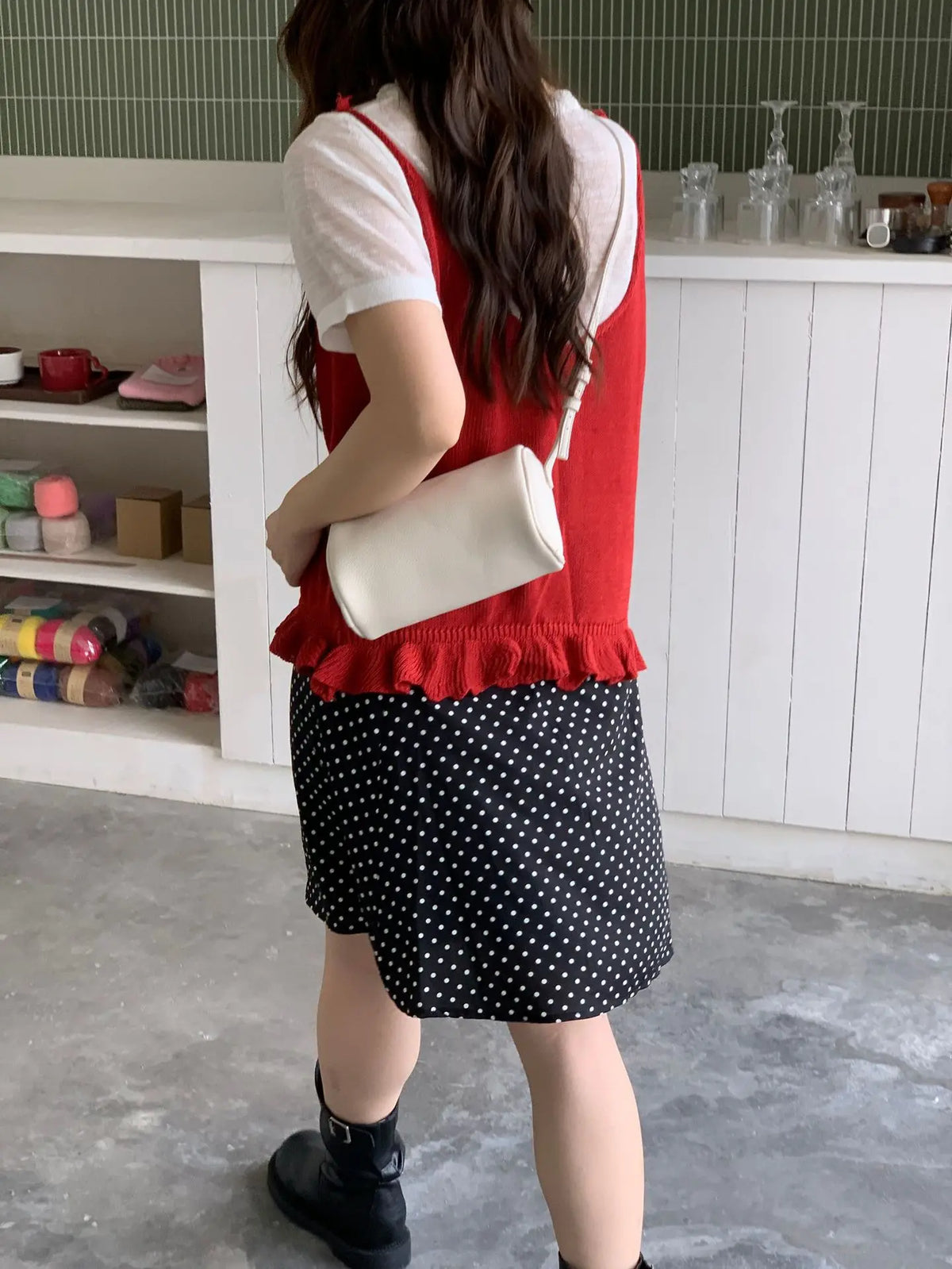 2026 New Women Lychee Pattern Small Pillow Bag Summer Fashion Boston Handbag Single Shoulder Crossbody Bag Small Bag Red Yellow