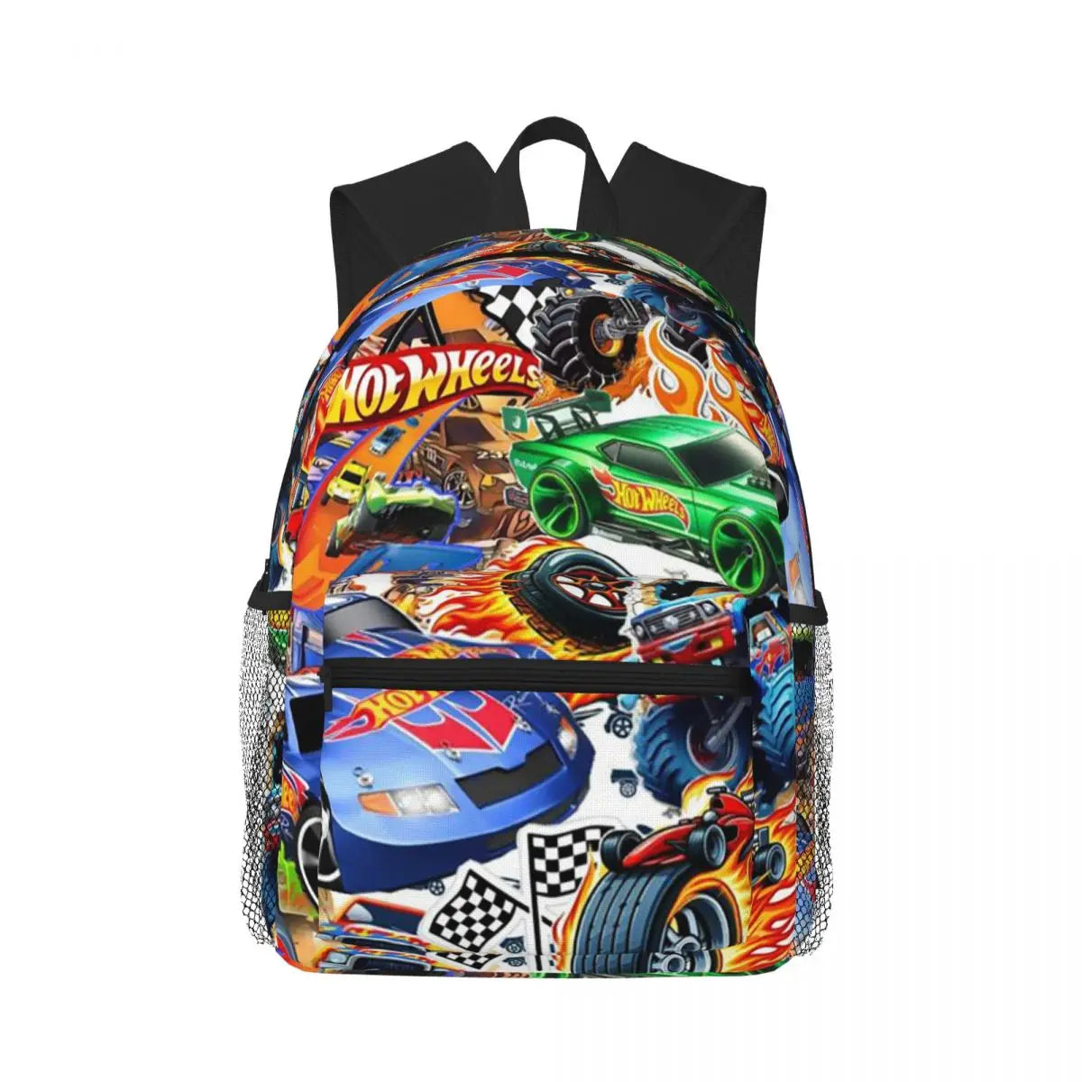 Hot Wheels Race Student Backpack School Bag Hiking Travel Daypack for Men Women Bookbag Shoulder Bags