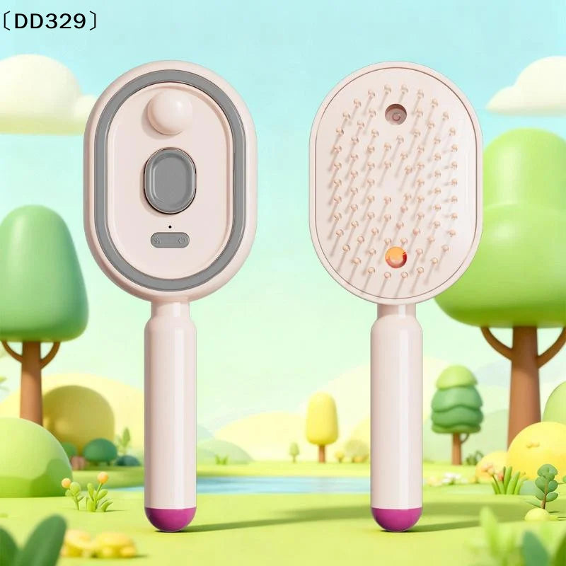 1 Set 3 In 1 Electric Spray Air Cushion Massage Comb Self Cleaning Steam Essential Oil Rechargeable For Frizzy Hair Scalp〔DD329〕