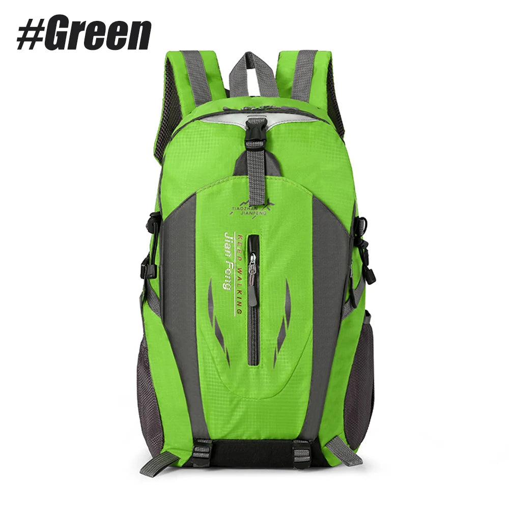 40L Camping Rucksack for Men Women, Ergonomic Hiking Backpack, Side Mesh Pocket Design, Lightweight Daypack for Trekking Travel