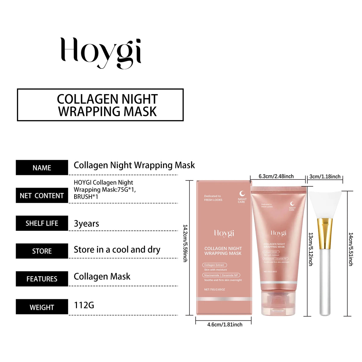Collagen Peel Off Mask Night Wrapping Hydrating Firming Brightening Elasticity Care Cleansing Face Skin Care Beauty Facial Mask