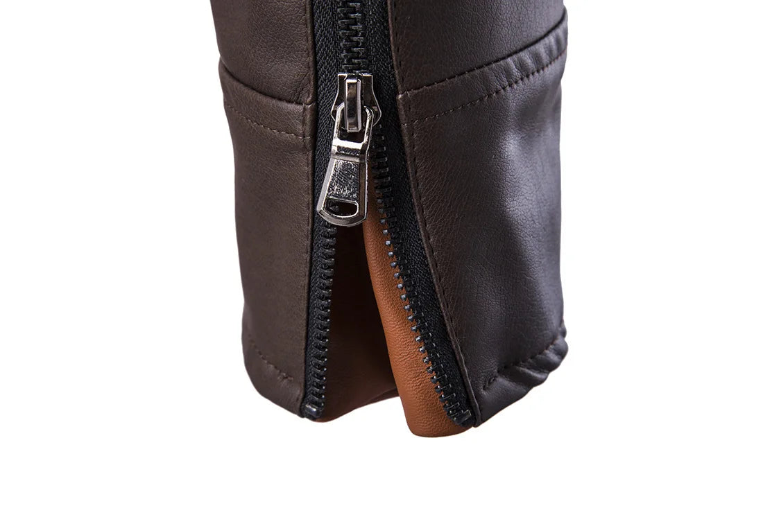 Spring Fashion Men's Wolverine Leather Jacket Motorcycle Leather Jacket