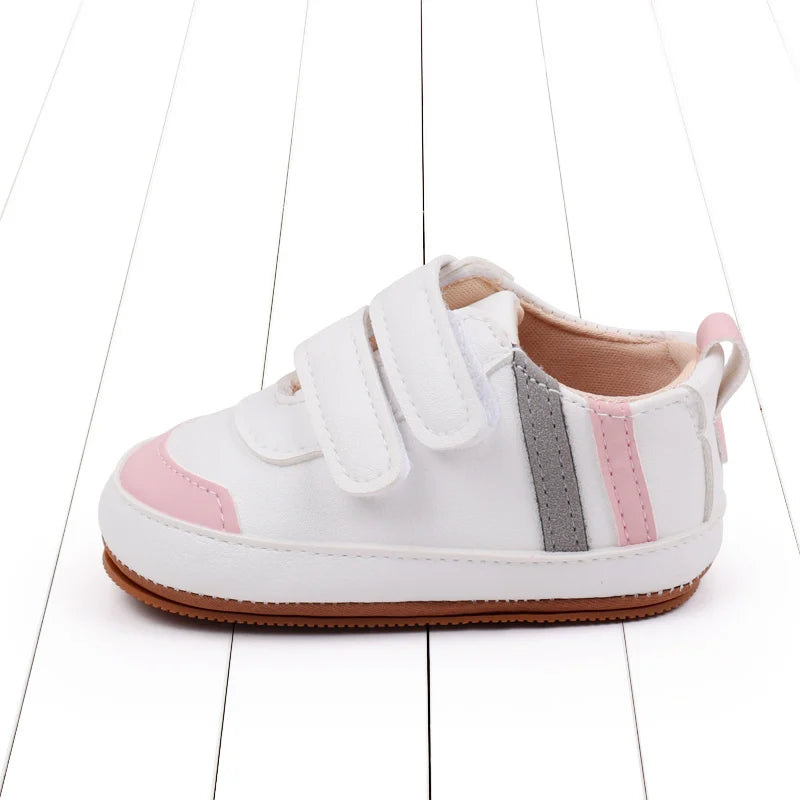 Baby Shoes Soft PU PVC High Quality Anti-slip Sole Newborn Toddler Prewalking Sneaker Spring and Autumn Style 2024 New  BXC3223