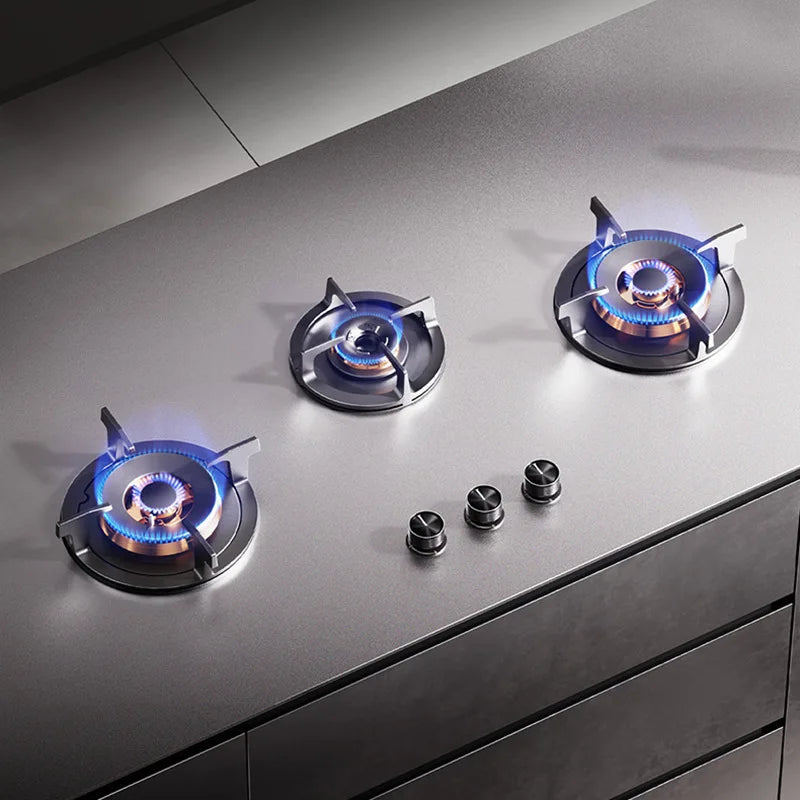 A Brand-new Luxurious Kitchen with Fully Integrated Gas Stove Burners