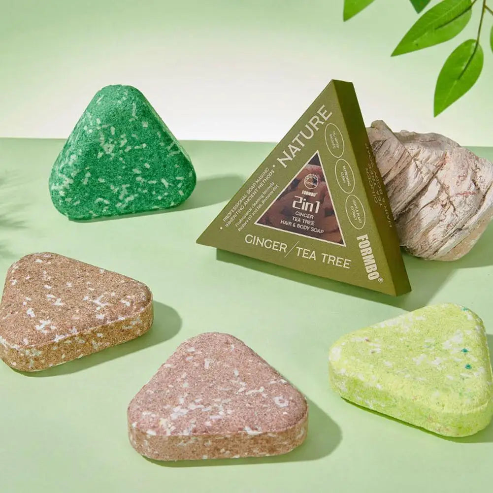 Usman Grass & Platycladus Herbal Shampoo Soap Natural Hair Treat Strengthens Roots Controls Oil Cleanses Scalp Hair Care