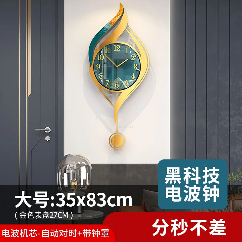 Creative Light Luxury Metal Wall Clocks Living Room Wall Clock Minimalist Modern High-end Wall Watch Nordic New Home Decoration