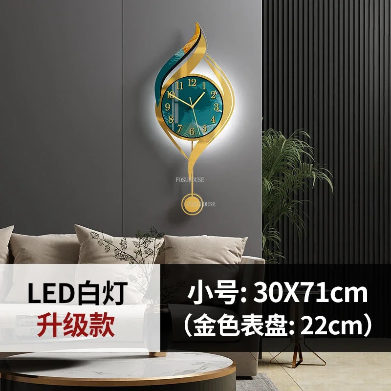 Creative Light Luxury Metal Wall Clocks Living Room Wall Clock Minimalist Modern High-end Wall Watch Nordic New Home Decoration