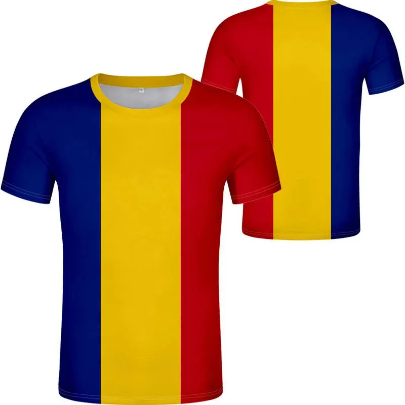 Romania Flag Football Graphic T-Shirt – Unisex Streetwear