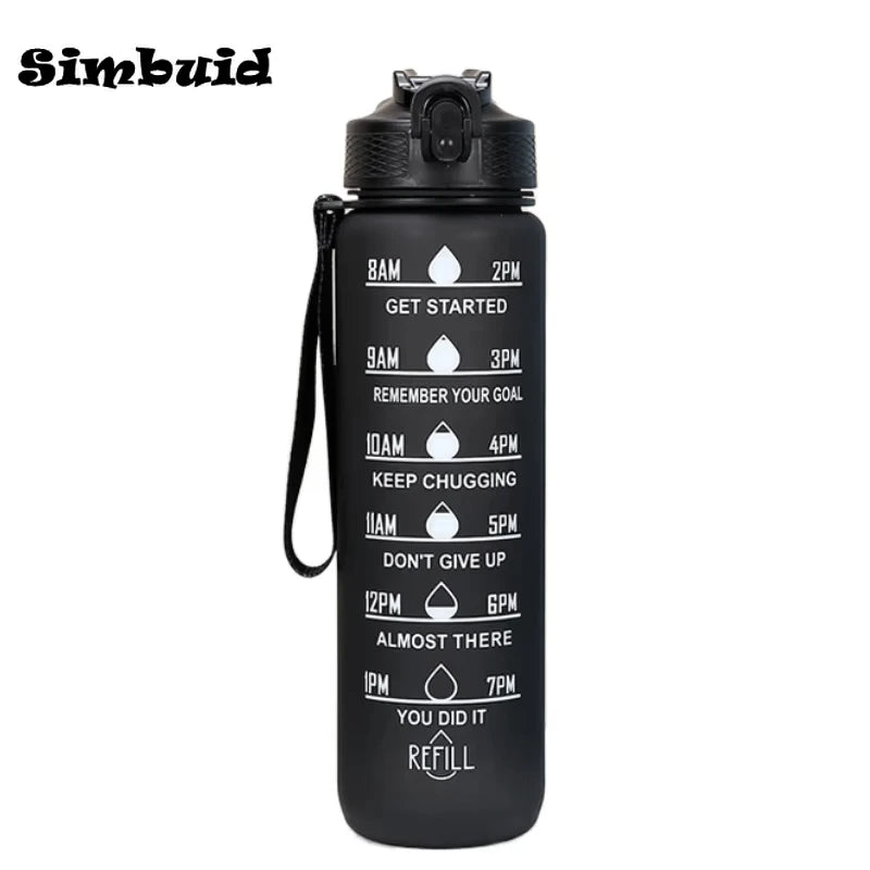 Gradient Sports Water Bottle with Straw & Carrying Strap – 900–1000ml