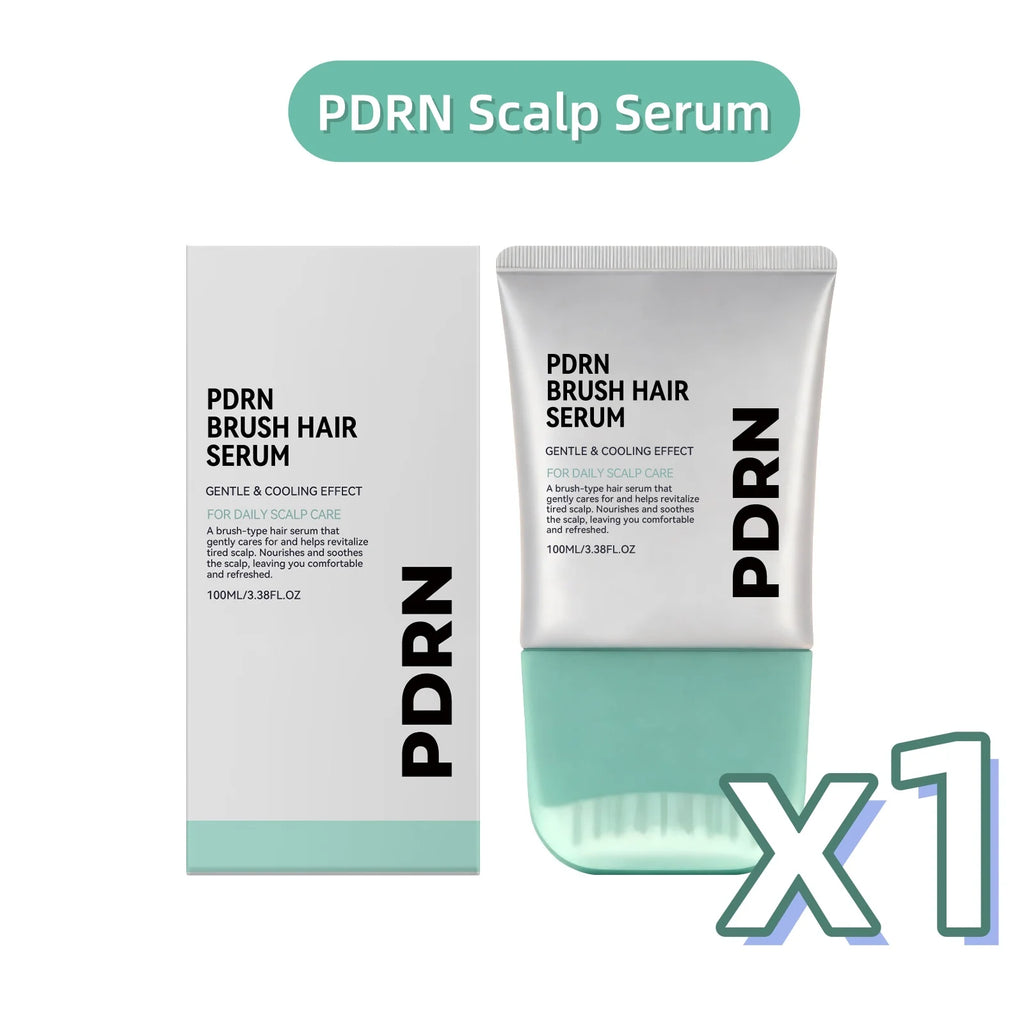 PDRN Scalp Serum With Brush Applicator,Strengthen Hair Follicle Root Hair Growth Serum, Scalp Treatment For Fuller Looking Hair