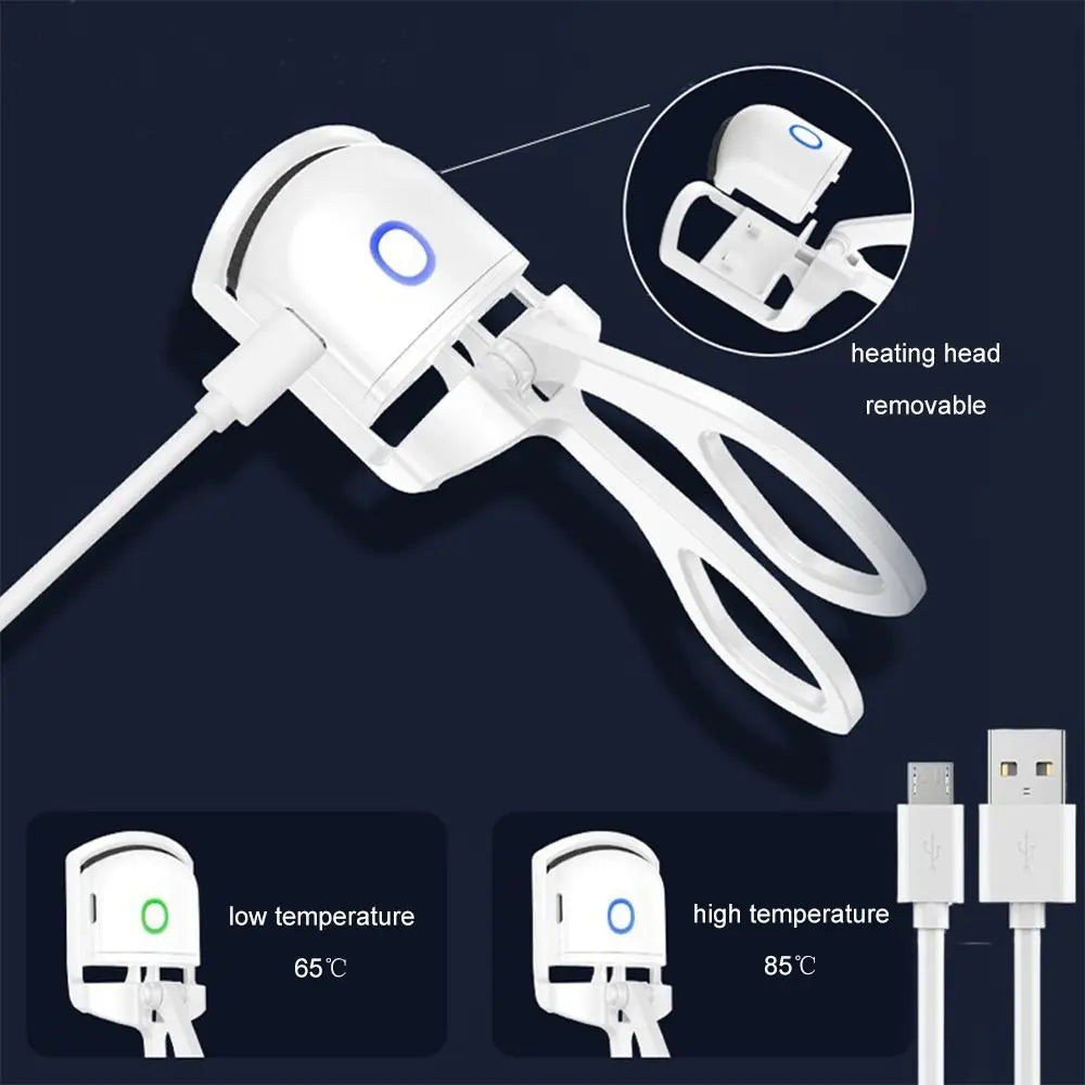 Lash Perm Electric Eyelash Curler Long-Lasting Curl Electric Eyelashes Clip Temperature Control ABS Beauty Eye Instrument