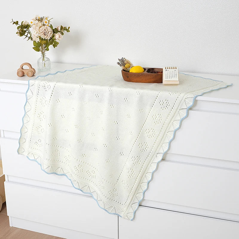 Baby Blankets Newborn 90*70cm Knitting Dual-Use Infant Boys Girls Stroller Swaddle Wrap Quilts Breathable Toddler Receiving Mats