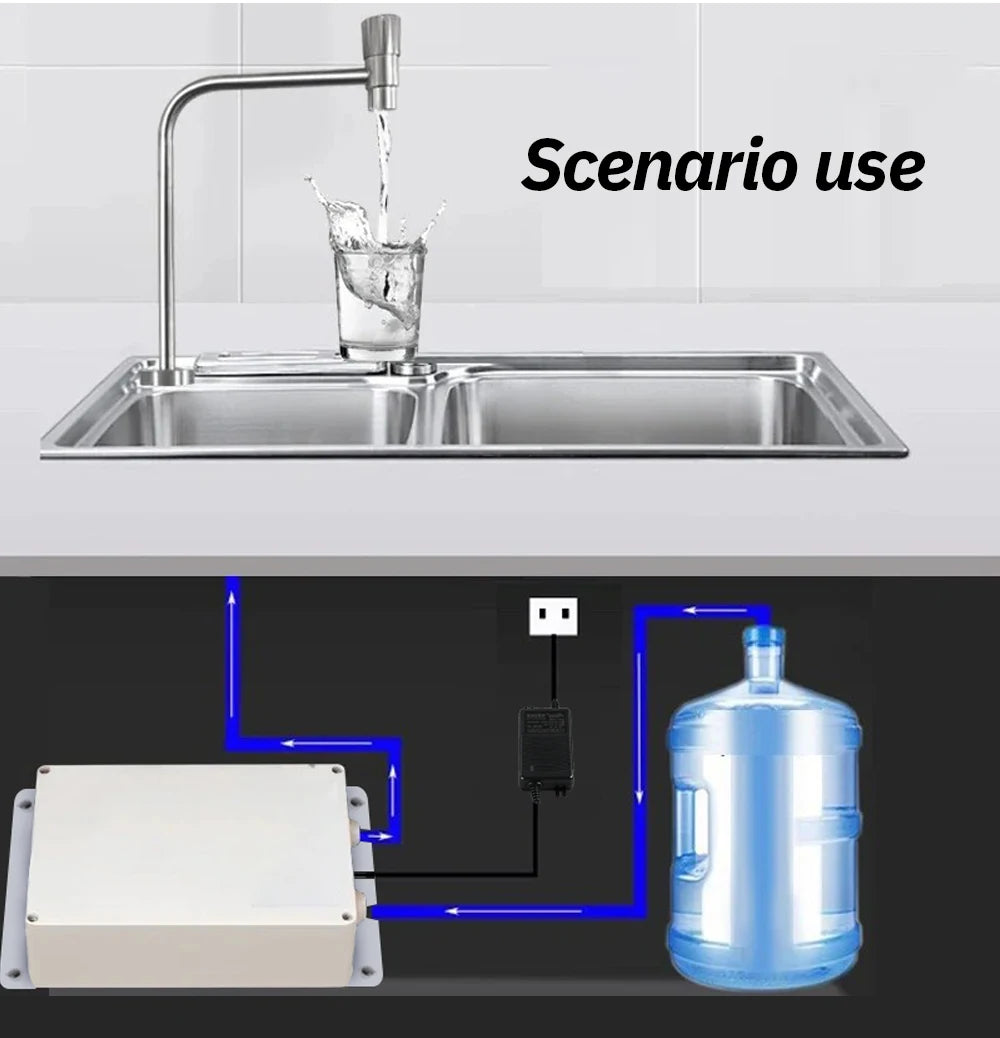 Automatic Water Suction Pump 12V Electric Water Pump Faucet Galley 1.5 L/ min Caravan Motorhome Boat Kitchen Water Pump