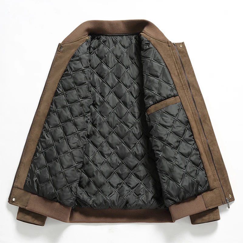 Leather Jacket Men Suede Coats Winter Windbreaker Oversized 6XL 7XL 8XL Plus Size Street Moto Autumn Brand Waterproof Softshell