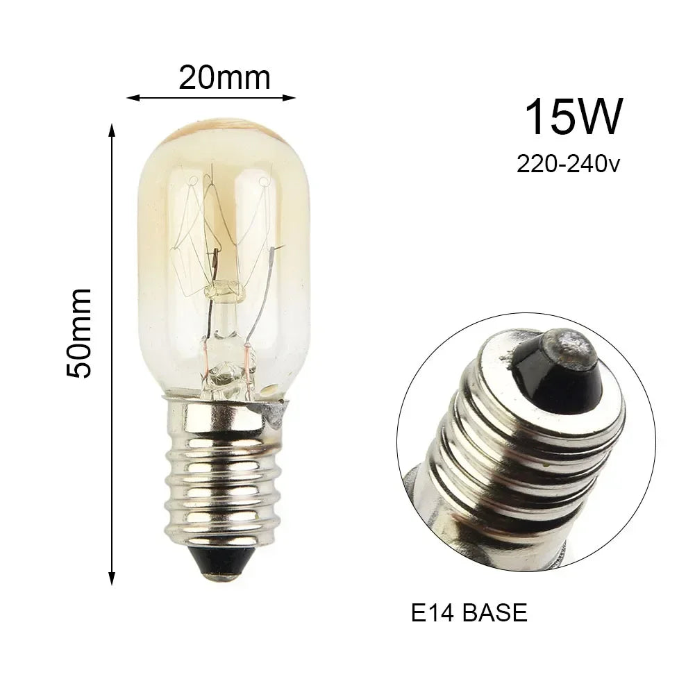 1pcs 15W 240V Bulbs E14 Salt Lamp Globe For Refrigerators Microwaves Wall Sconces Household Appliance Accessories