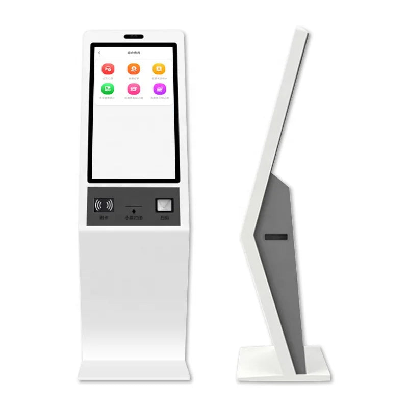 32-Inch Touch Screen Restaurant Self-Service Ordering & Checkout Kiosk with Floor-Standing Design for Indoor Use