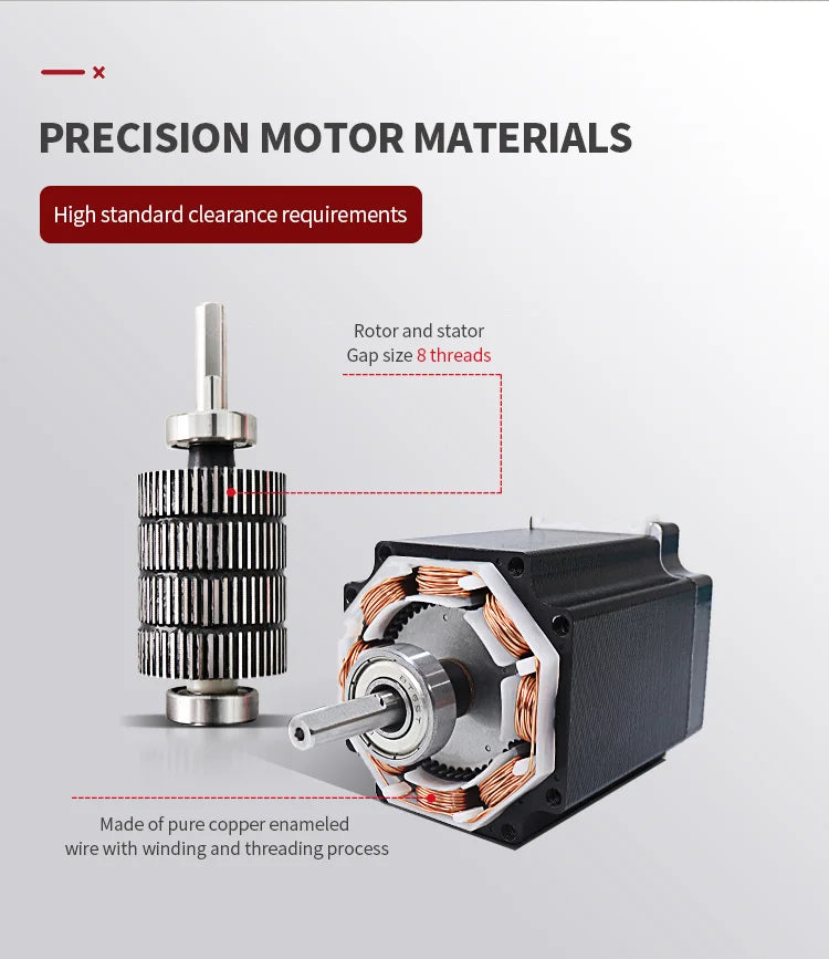 HANPOSE 23 Stepper Motor, Model 23HS4128 23HS5128 23HS5628 23HS7628, Shaft Diameter 8mm, Four-Wire System, 57 Series Motor.