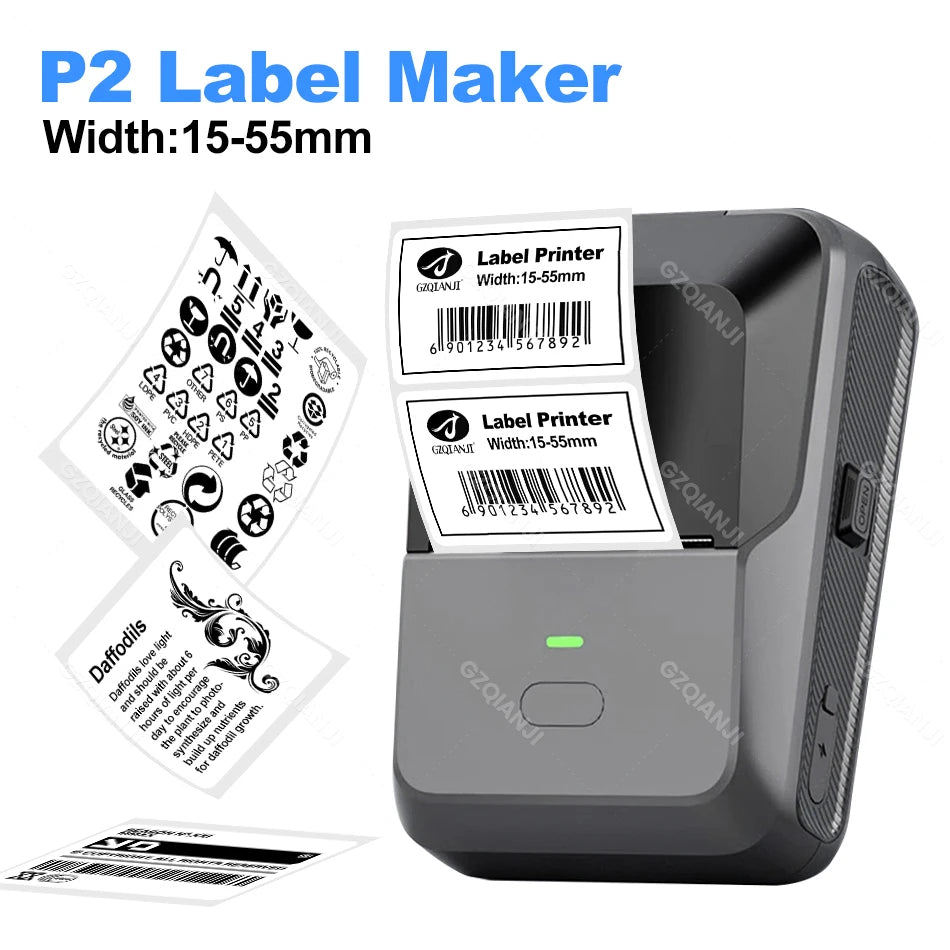 20-50mm Mini Thermal Label Printer 2 inch Barcode Sticker Normal Self-adhesive Paper Printing Pocket Labeling Machine Wireless