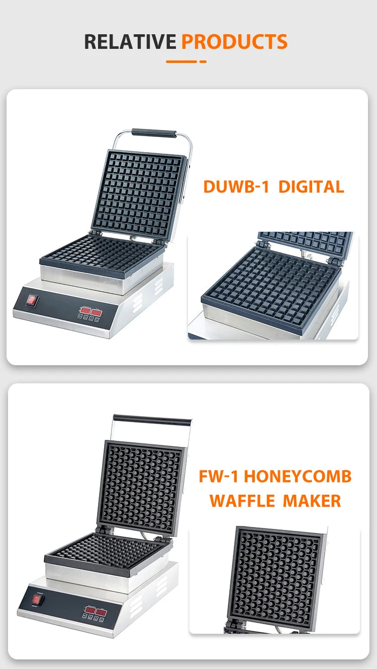 Croffle Maker Commercial Honeycomb Shape Waffle Making Machine Electric 4 Slice Square Waffle Maker