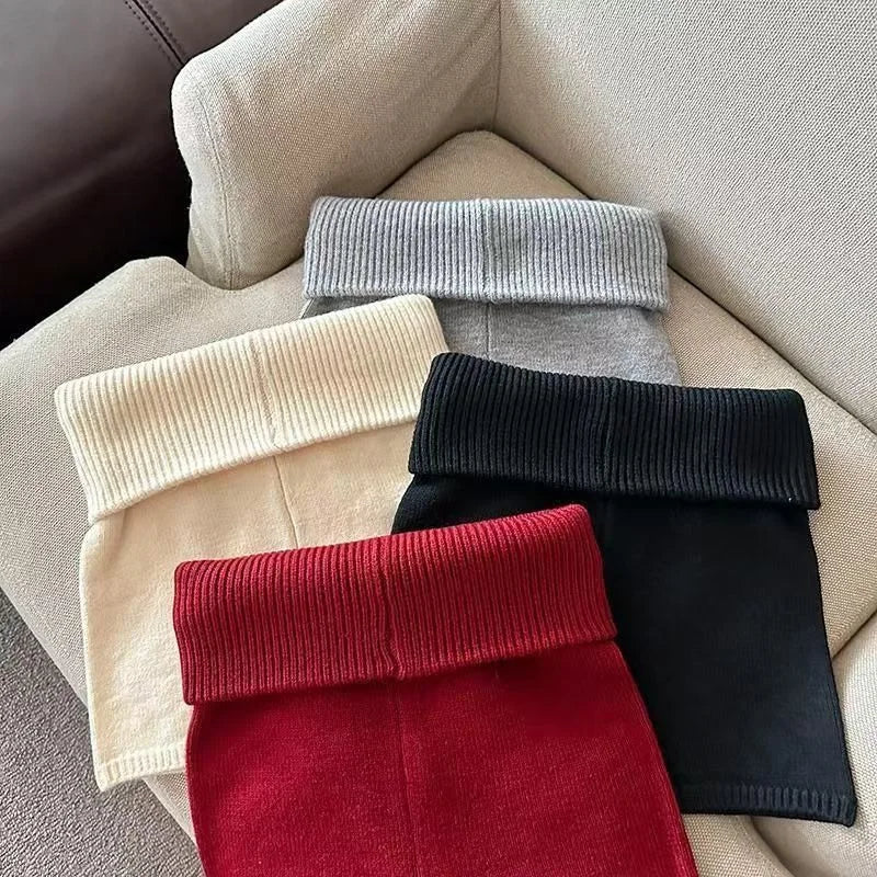Harajuku Vintage Y2K Women's Knit Shorts Sexy Slim Chic Autumn Winter 2025 Casual Mini Shorts Streetwear Bottoms