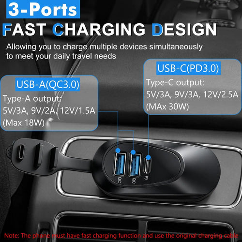 1-2pcs 48W 12V USB Outlet Panel Wall Mount Type-C PD3.0 & Dual QC3.0 Quick Charge Port Car Charger Socket for RV Boat Camper ATV