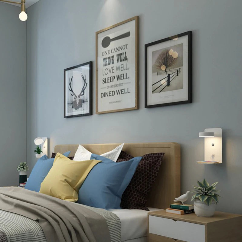 LED Wall Light with USB Charging – Bedside Reading Lamp