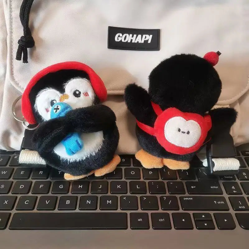 Squeaky Penguin Backpack Hanging Keychains Plush Dolls Ideal for Girls and Couples to Decorate School Bags and Backpacks